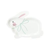 Easter Egg Hunt Easter Decorations Paper Plates 7 Inch Dessert Plates Bunny Shape Pk 16