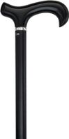 Royal Canes Black Derby Walking Cane w/Beechwood Shaft & Silver Collar