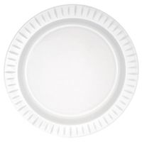 Party Essentials N572404 Elegance Hard Plastic Appetizer Plate,  5" x 7",, White (Case of 288)