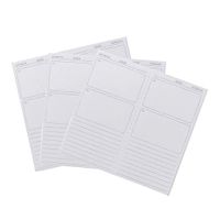Cupcinu Vintage Kraft Paper Daily Planner Notepad Weekly Planner Notebook All-In-One Undated To-Do Schedule Priority List 20.8cmX11.1cm 3PCS (White)
