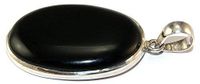 Sterling Silver Polished Onyx Pendant Jewellery PEND451