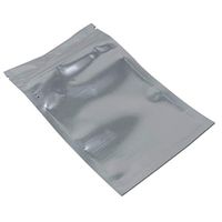 100 Pcs Front Clear Aluminum Foil Zip Lock Resealable Food Storage Bags Candy Coffee Nut Tea Sample Jewelry Small Items Pouch, 2.8 x 5.1 inch