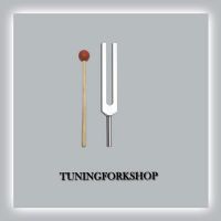 TFS Tuningforkshop 999 Hz Energy Tuning Fork for Healing with Mallet+Pouch