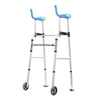 Compact Folding Walker with Arm Support for Seniors, Adults, Extra Wide Front Wheel Walker (2 5-Inch wheels), Lightweight Supports up to 300 lb