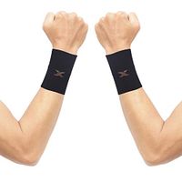 Thx4COPPER Compression Wrist Sleeve-Copper Infused Wrist Support for Men &Women-Improve Circulation and Recovery(1 Pair)
