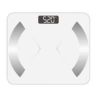 Bluetooth Smart Body Fat Scale with iOS/Android App - Digital Body Bathroom Scale for Body Weight, Body Fat, Water, Muscle Mass, BMR, Bone Mass and Visceral Fat, 400 lbs, White