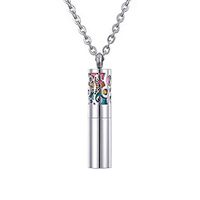 Diffuser Necklace with Dispenser and Container Stainless Steel Aromatherapy Essential Oil Diffuser Pendant Locket Necklace with 8 Pad Jewelry for Women Valentine Day