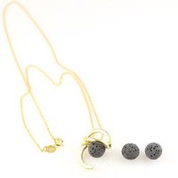NEW  Sterling Silver Oil Diffuser Necklaces and Bracelets for Essential Oil Aromatherapy with Real Natural Lava Rock | Minimalist Designs | 9 DESIGNS FOR WOMEN | Gift Box Included