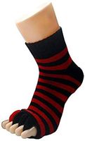 1 Pair Yoga GYM Massage Five Toe Separator Socks Foot Alignment Pain Relief