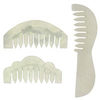 SUPVOX 3Pcs Stone Therapy Massage Hair Comb Gua Sha Scraping Tools Guasha Board for Spa Acupuncture Scalp Meridian Health Massage