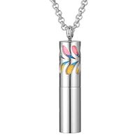 Vocheng Diffuser Necklace Essential Oil Container Pendant Necklace 316L Stainless Steel Aromatherapy Locket Jewelry Whistle Necklace Men/Women Gift (Silver Style R)