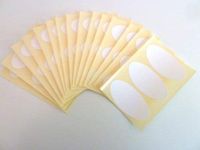 Minilabel Pack Of 45 , 60X30mm Oval , White Paper Labels , Permanent Adhesive Stickers Plain Multi Purpose Sticky Labels