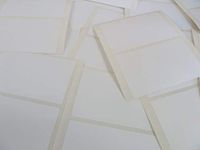 Pack of 40, 75x45mm (3 x 1.8 inch) Rectangles , White Paper Labels , Removable Low Tack Adhesive Rectangles, Easy to Remove , Plain Stickers