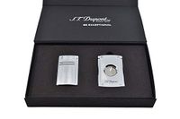 S.T. Dupont MaxiJet Lighter and Cutter Set (Chrome Grid)