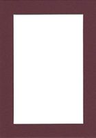 Pack of (5) 5x7 Acid Free White Core Picture Mats Cut for 4x6 Pictures in Maroon