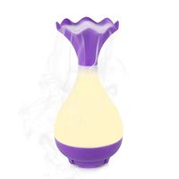 LAFEINA Unique Romantic Portable 95ml Magic Bottle USB Ultrasonic Aromatherapy Humidifier Essential Oil Aroma Diffuser with LED Night Light (Purple)