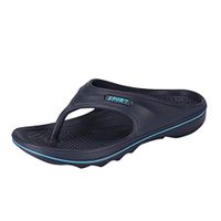 Yomiafy Men's Summer Flip Flops Comfortable Anti-Slip Sandals Home Beach Casual Slippers(Blue,US:10)
