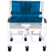 MJM Bariatric Shower/Commode Chair with Swingaway Arms 26” with pail