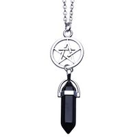 Meolin Turquoise Gemstone Healing Stone Pendant Necklace Quartz Stone Pendant Necklace Gift,alloy,As Description