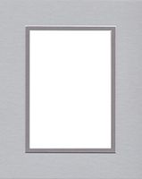 Pack of (5) 11x14 Double Acid Free White Core Picture Mats Cut for 8x10 Pictures in Nantucket Grey and Ocean Grey