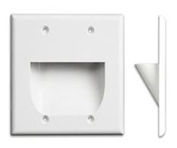 OSD Audio Inverted Pass Through Bundle Cable Wall Plate Dual Gang ABS Rigid Material