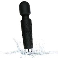 Cordless Wand Massager, Portable Personal Massager,USB Rechargeable Multi Speed Vibration Patterns,Wireless Waterproof Massager Therapy Back Neck Muscle Aches Sports Recovery, Large, Black