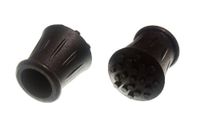 20 of Walking Stick Crutch Frame Ferrule Black Rubberised 3/4 Inch 19Mm Id