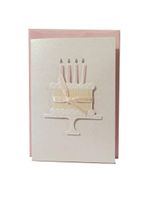 Gift Enclosure Card, Pink Birthday Cake, Set of 3 Cards with Envelopes