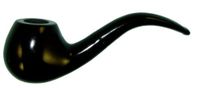5.5" Shire Bent Ebony Wooden Tobacco Pipe