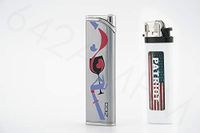 Bundle - 2 Items Zico zd-09 Jet Windproof refillable Adjustable Flame Lighter with a Patriot Disposable Lighter