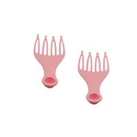 Healifty 2pcs Head Massager Hand Held Scalp Massager Head Scratcher for Spa Oil Relief Home Office and Travel Use (Pink)