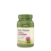 GNC Herbal Plus Milk Thistle 1300mg, 120 Caplets, Supports Healthy Liver Function