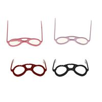 4X Vintage Metal Frame Glasses 1/12 Dollhouse Miniature Dolls Accessories