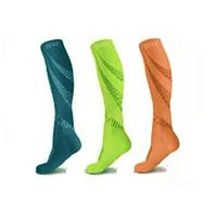 zuoge 3 Pairs Compression Socks Pack - Best Medical, Nursing, Travel & Flight Socks - Running & Fitness - 15-20mmHg