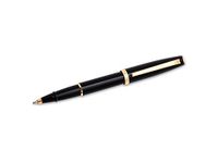 Aurora Style Resin Black and Gold Rollerball Pen - AU-E72-DN