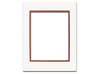 PA Framing, Double Layer Mat, 11 x 14 inches - White/Deep Red and Deep Red Inner 