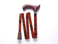 Merry Sticks Designer Folding Adjustable Walking Cane, Walnut