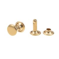 uxcell 20 Sets Double Cap Rivets Round Rivet Fasteners for Leather Craft Decorations 8mm 12mm