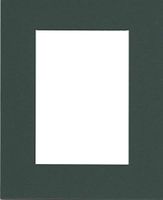 Pack of (5) 11x14 Acid Free White Core Picture Mats Cut for 8x10 Pictures in Pine Green