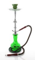 Hookah 20" Green 1 hose shisha nargila bar narguile nargile glass water Vase new