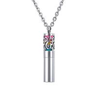Diffuser Necklace with Dispenser and Container Stainless Steel Aromatherapy Essential Oil Diffuser Pendant Locket Necklace with 8 Pad Jewelry for Women Valentine Day