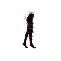 BriteLeafs Opaque Compression Stockings Pantyhose Therapeutic Firm Support 20-30 mmHg, Large, Black, Closed Toe