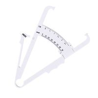 Toygogo Body Fat Tester Tool Skin Fold Caliper Fitness - White