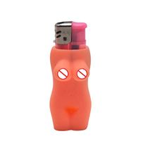 Mome🍓Silicone Cover🍓1PC Adults Silica Gel Cover Funny Lighter Creative Design Protective Case Flameless Set - Best Gift to Your Friend or Lover (B)