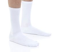 Mojo Coolmax Compression Socks Knee Hi 15-20mmHg Closed Toe White XL
