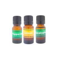 Love Abundance Set of 3 Essential Oils | Instant Energy Trio - Lemon, Eucalyptus, Peppermint