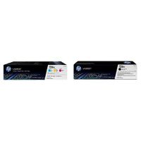 HP 126A Black, Cyan, Magenta, Yellow Toner Cartridges (CE310A, CE311A, CE312A, CE313A) for HP LaserJet Pro 100 CP1025 HP TopShot LaserJet Pro M275, 4 Cartridge Bundle