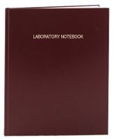 BookFactory Lab Notebook - 168 Pages (.25" Grid Format), 8 7/8" x 11 1/4", Burgundy Cover, Smyth Sewn Hardbound Laboratory Notebook (LIRPE-168-LGR-A-LMT1)