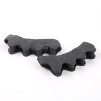 TXqueen 4 Pcs Toe Separators, Bunion Corrector and Bunion Relif Splint, Medical-Grade Gel Yoga Toes Spacers Bunion Cushions Bunion Splint Gel Toe Separators for Women/Men,Black,Adult