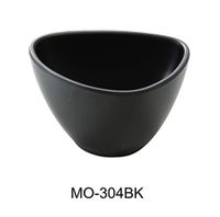 Yanco MO-304BK Moderne 4" Triangle Bowl 8 OZ, Black, Melamine, Pack of 48